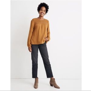 Madewell Smocked Swing Top